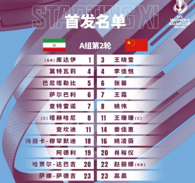 爱游戏平台下载-中国女足VS伊朗女足：王霜搭档王珊珊 门将赵丽娜